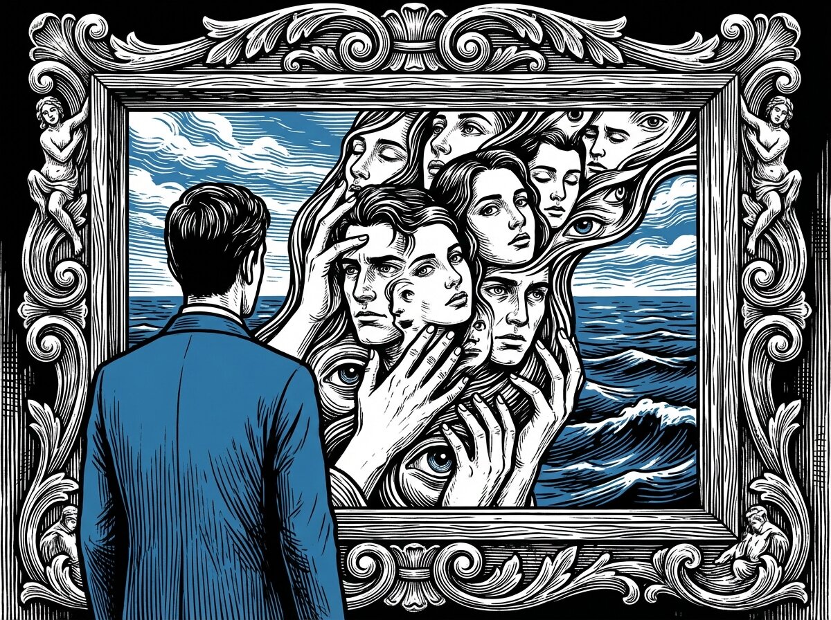 Ilustrasi cermin dan kecerdasan buatan